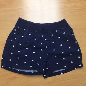 navy shorts with heart polka dots